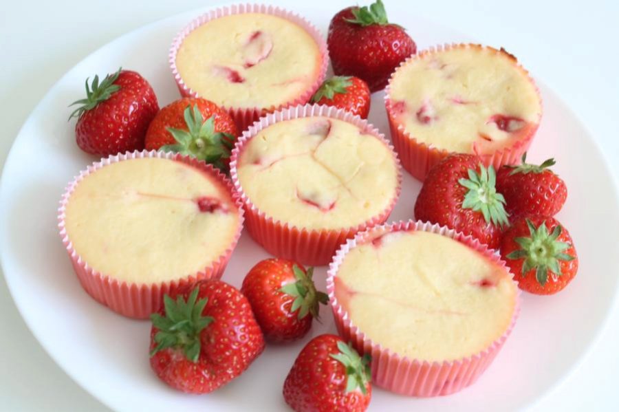 Erdbeer-Topfen-Muffins - Rezept | Kochrezepte.at