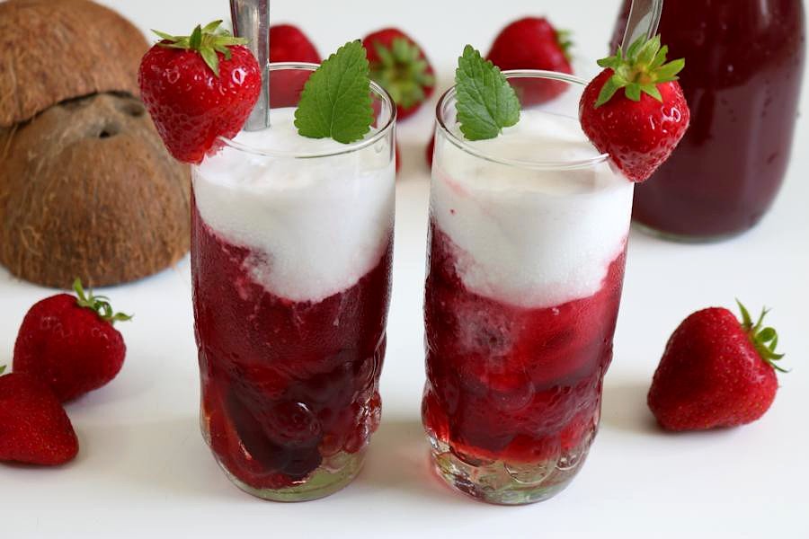 Erdbeer-Kokos-Drink - Rezept | Kochrezepte.at